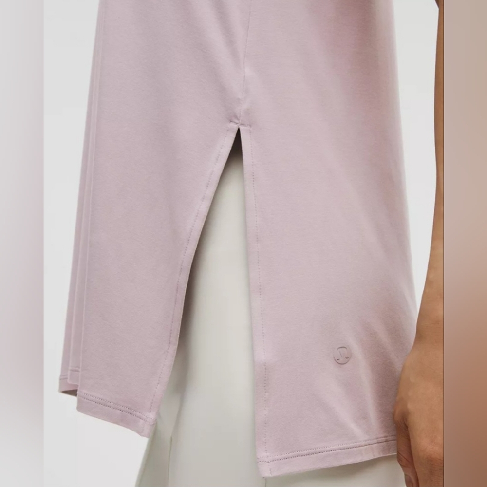 Lululemon Athletica Modal-Silk Side-Slit Tank- Grey Mauve - Picture 5 of 11